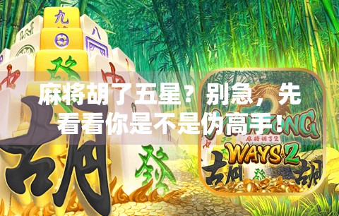 麻将胡了五星?别急,先看看你是不是伪高手!