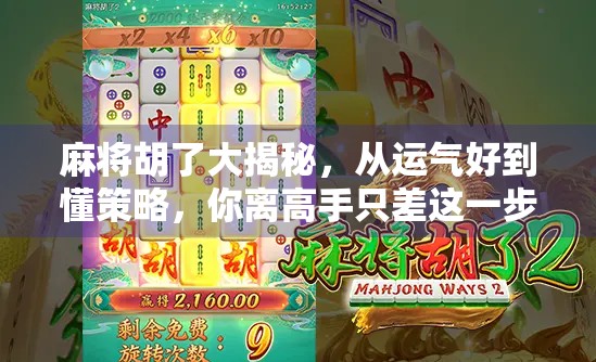 麻将胡了大揭秘，从运气好到懂策略，你离高手只差这一步！