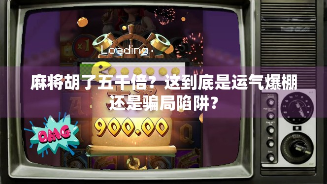 麻将胡了五千倍？这到底是运气爆棚还是骗局陷阱？