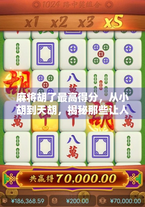 麻将胡了最高得分，从小胡到天胡，揭秘那些让人目瞪口呆的高分牌局！