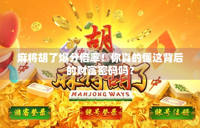 麻将胡了爆分倍率！你真的懂这背后的财富密码吗？