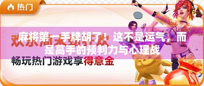 麻将第一手牌胡了！这不是运气，而是高手的预判力与心理战