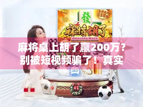 麻将桌上胡了赢200万？别被短视频骗了！真实故事比剧本更荒诞