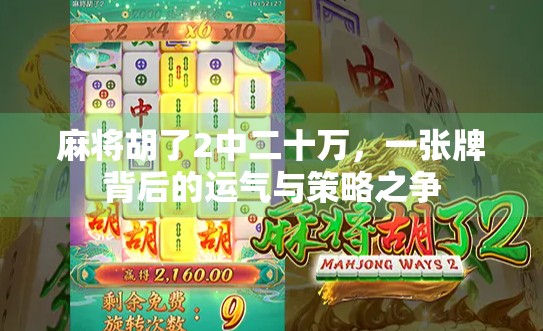 麻将胡了2中二十万，一张牌背后的运气与策略之争