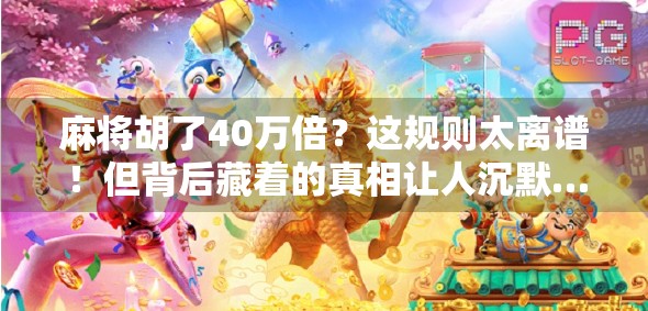 麻将胡了40万倍?这规则太离谱!但背后藏着的真相让人沉默… 麻将胡了40万倍?这规则太离谱!但背后藏着的真相让人沉默…