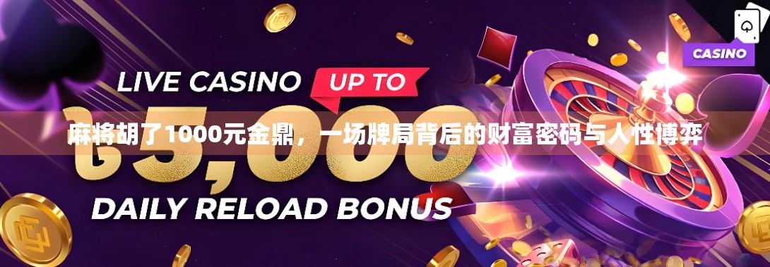 麻将胡了1000元金鼎,一场牌局背后的财富密码与人性博弈 麻将胡了1000元金鼎,一场牌局背后的财富密码与人性博弈