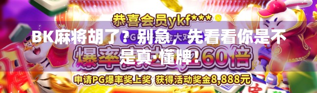 BK麻将胡了?别急,先看看你是不是真·懂牌! BK麻将胡了?别急,先看看你是不是真·懂牌!